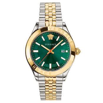 versace hellenyium green sunray dial